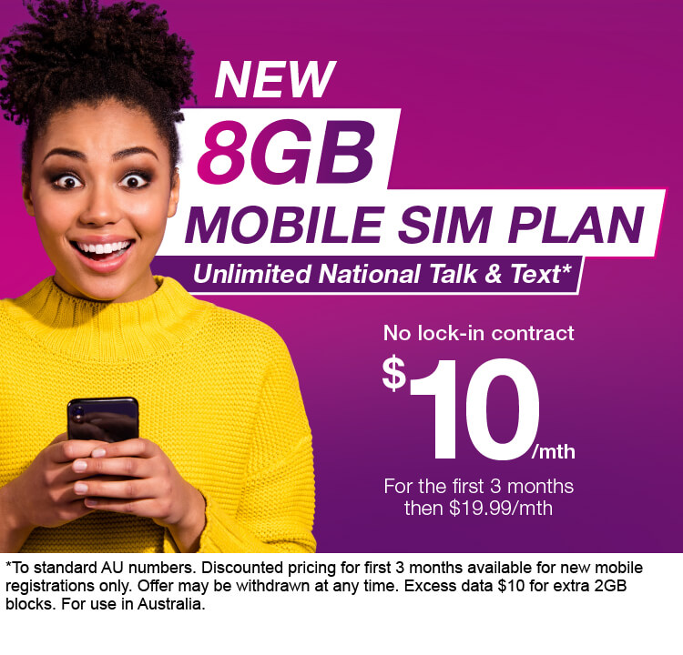 TPG 8GB Mobile SIM Plan