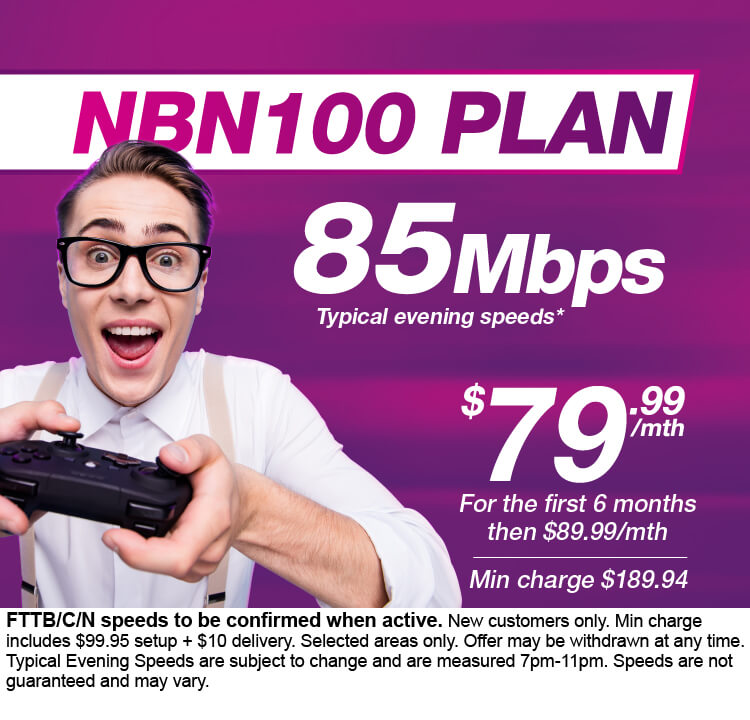 NBN100 Plan $79.99/mth