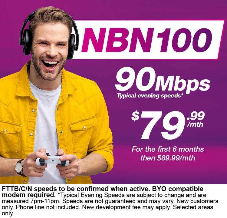 NBN100 Plan NBN100 Plan $79.99/mth