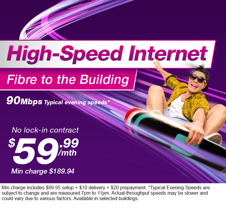 High-Speed Internet Fibre to the Building $59.99/mth
