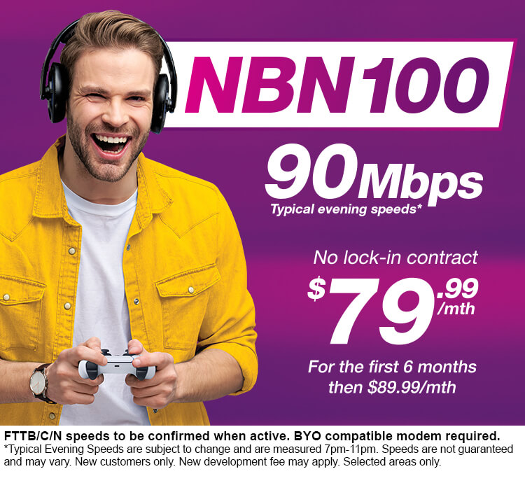 NBN100 Plan $79.99/mth