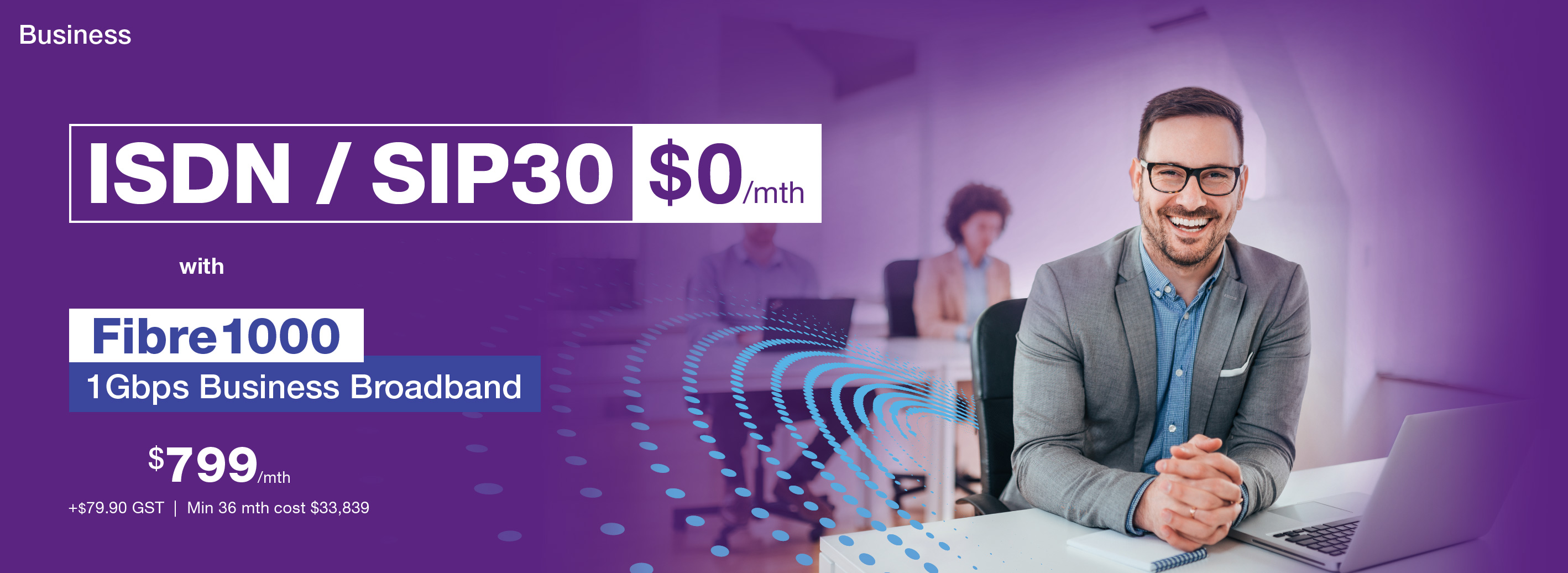 ISDN30/SIP30 with Fibre1000 - Business grade Bundle combining Fibre Optic Broadband and Voice Access